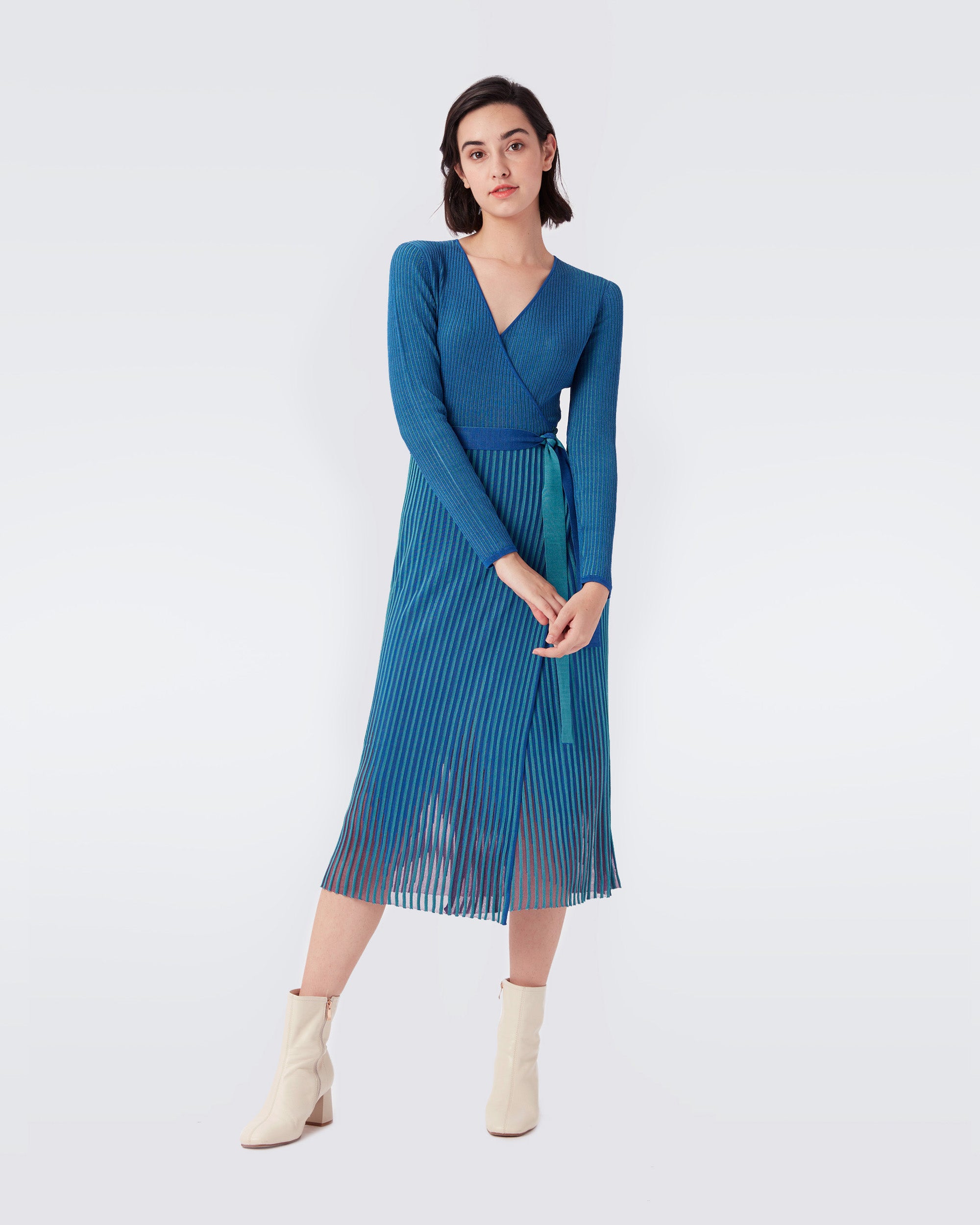 Dara Knit Midi Wrap Dress – Diane von ...